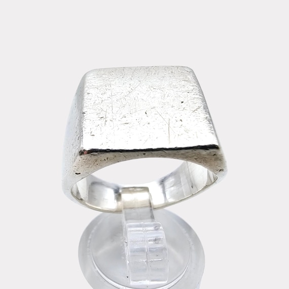 Vintage Mexican 925 Silver Signet Ring | Bold Square Face