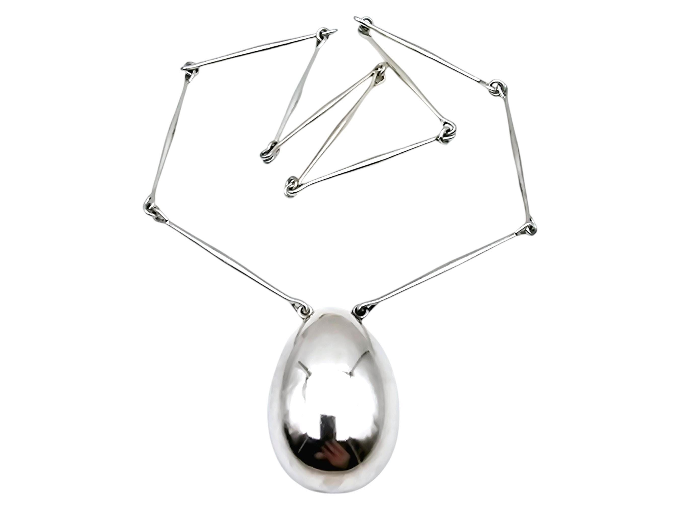 Vintage Georg Jensen Sterling Silver Astrid Fog Necklace No. 122