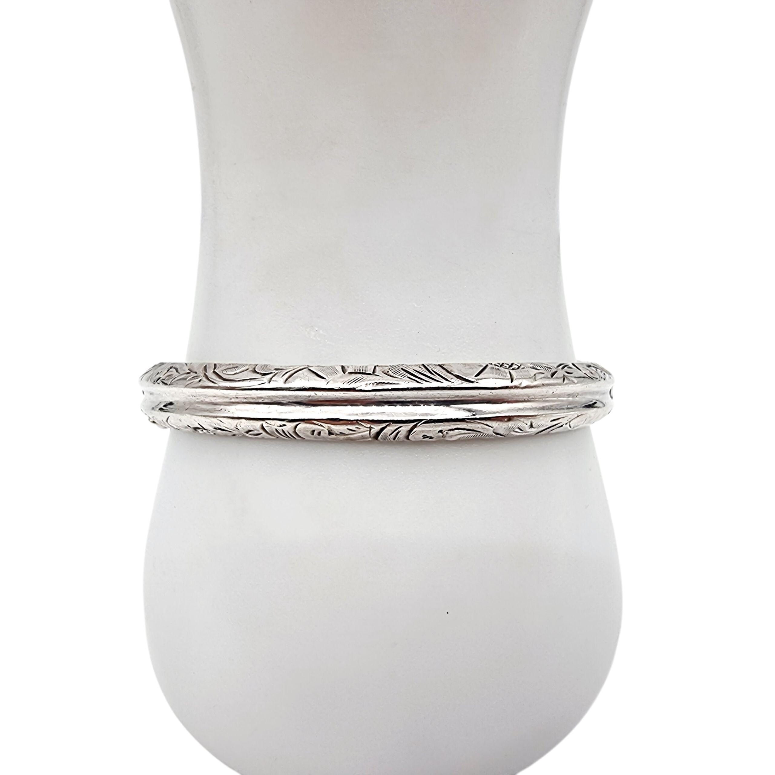 Vintage German Silver Bangle Bracelet 800 Handcraft – Handmade