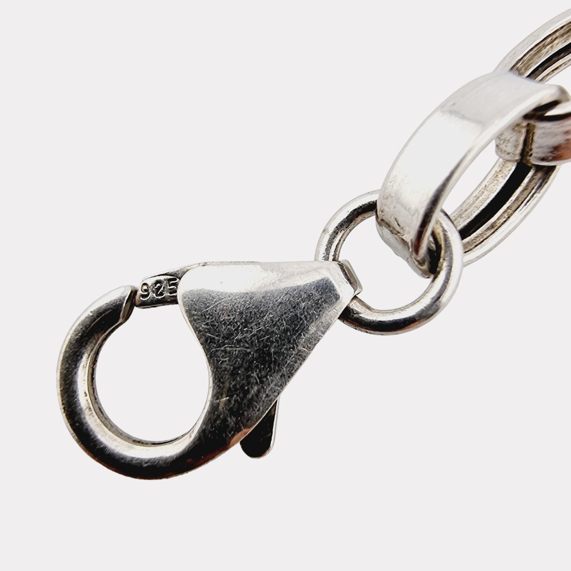 Vintage 925 Silver Chain Bracelet – Classic 19cm Link Design - Etsy
