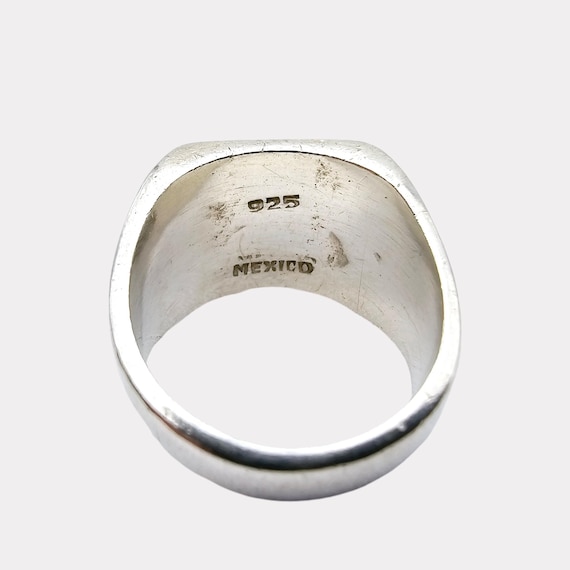 Vintage Mexican 925 Silver Signet Ring | Bold Square Face