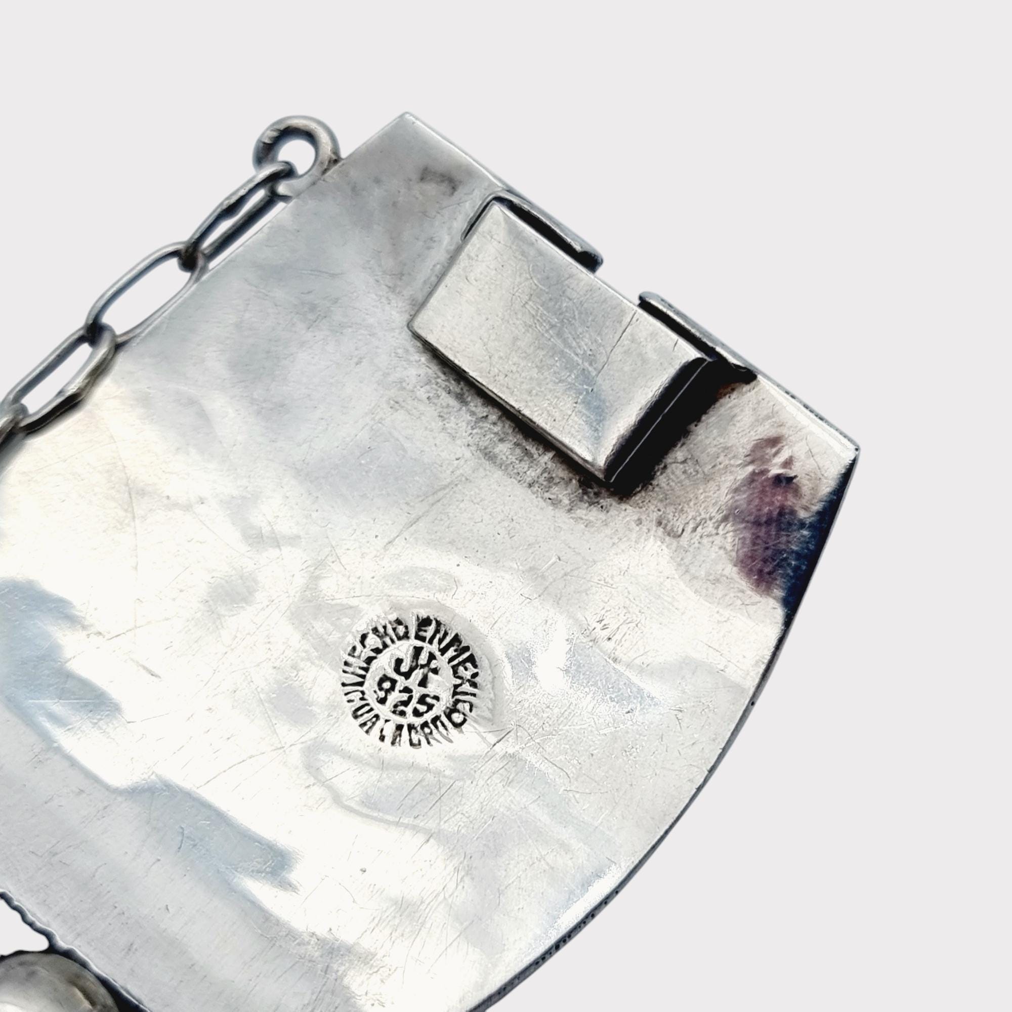 Vintage Hecho Mexico 925 Sterling Silver Bracelet - Tribal  display picture 1