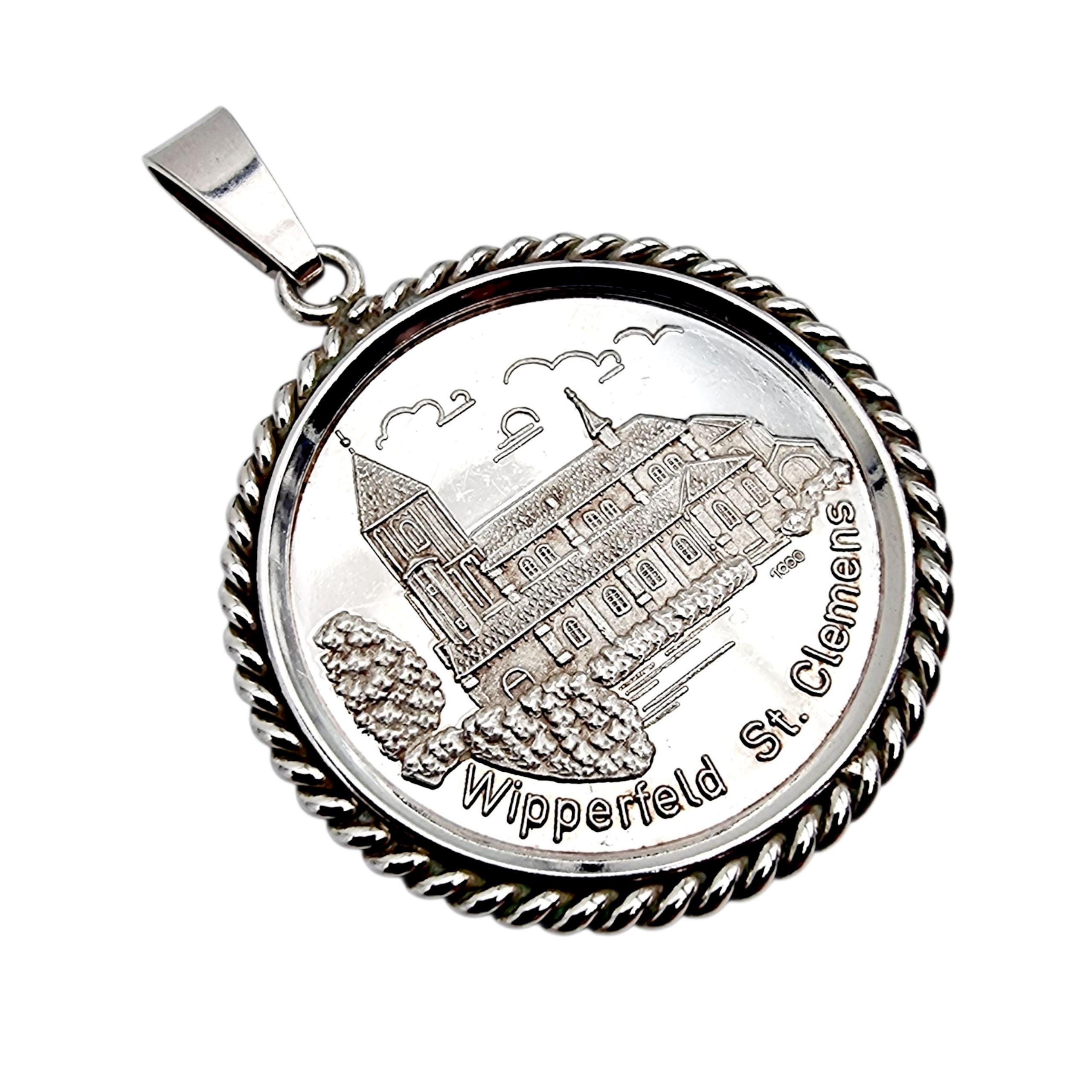 ヴィンテージ シルバーペンダント 10.8g | ドイツ ヴィッパーフュルト 聖クレメンス教会 記念品 メダリオンネックレス