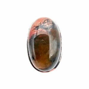 Anillo vintage de plata con ágata escénica: joya única con paisajes, talla 56 imagen 2