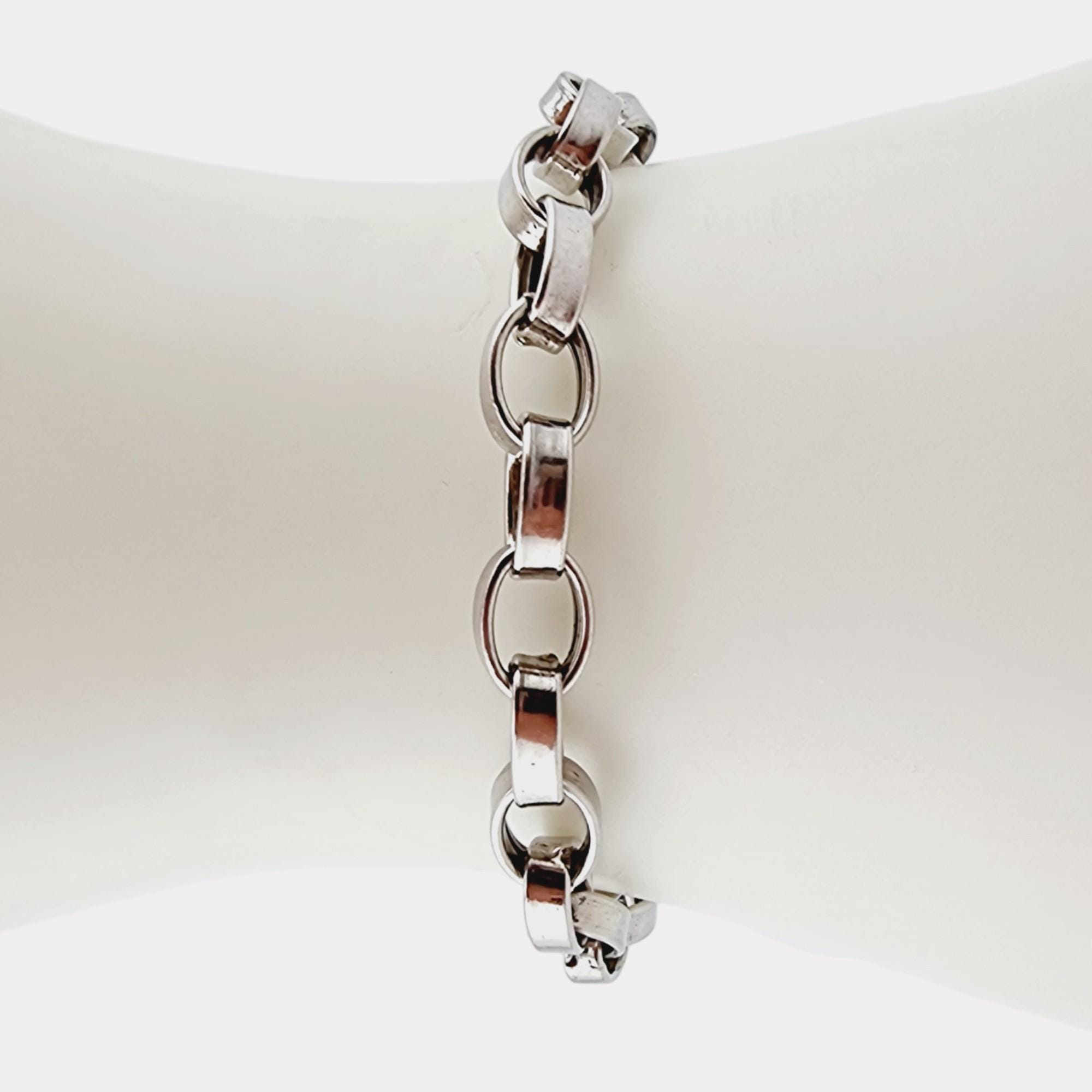 Vintage 925 Silver Chain Bracelet – Classic 19cm Link Design - Etsy