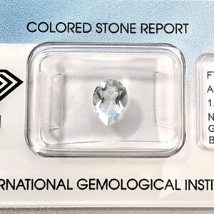 Natural Green Beryl 1.00 ct., Certified Gemstones: International Gemological Institute (IGI)