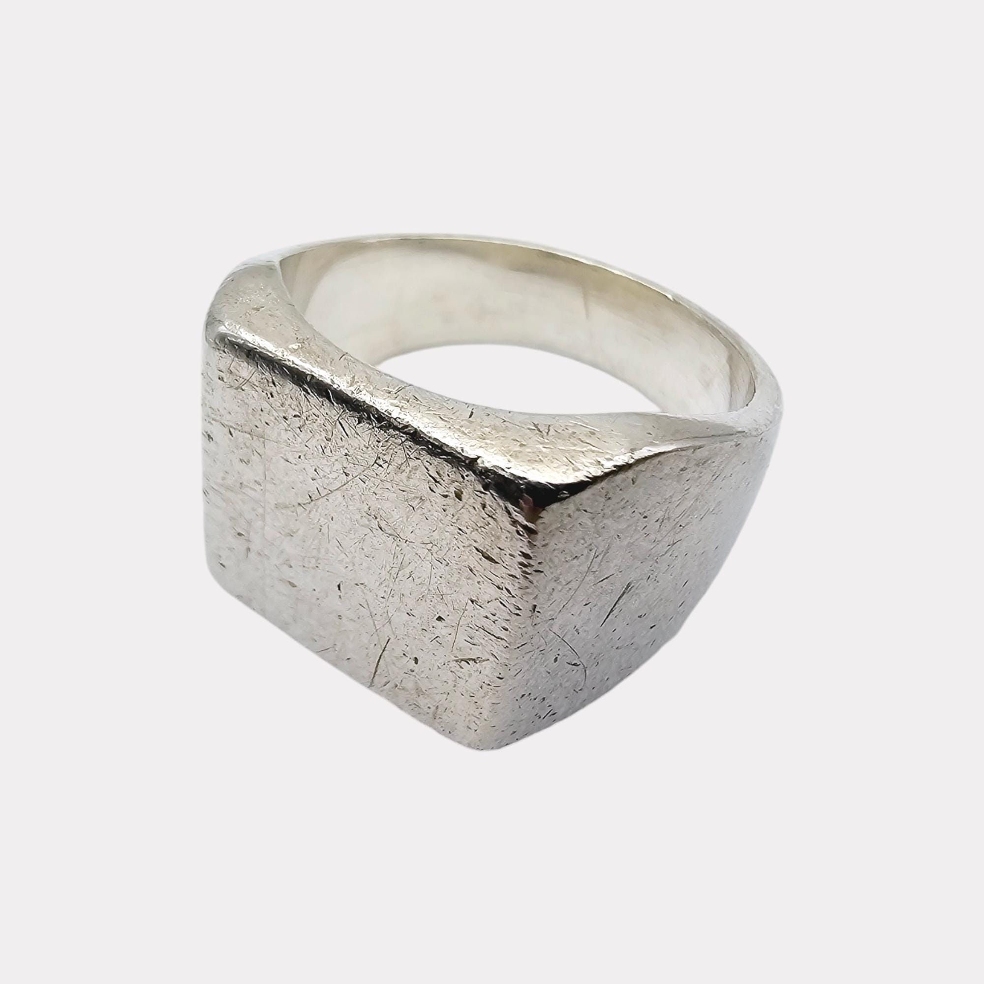 Vintage Mexican 925 Silver Signet Ring | Bold Square Face