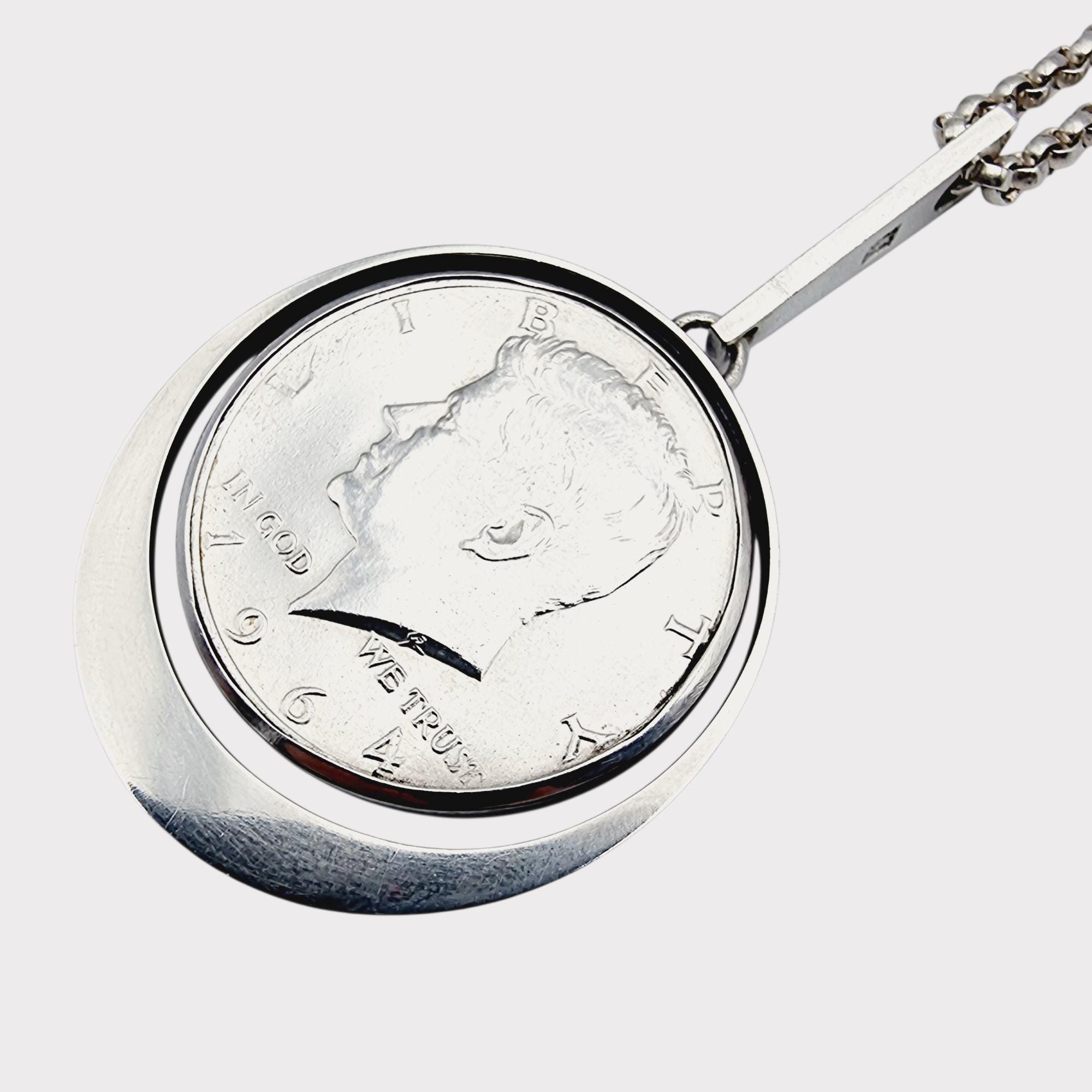 1964年ケネディ・ハーフダラー付きヴィンテージシルバーコイン