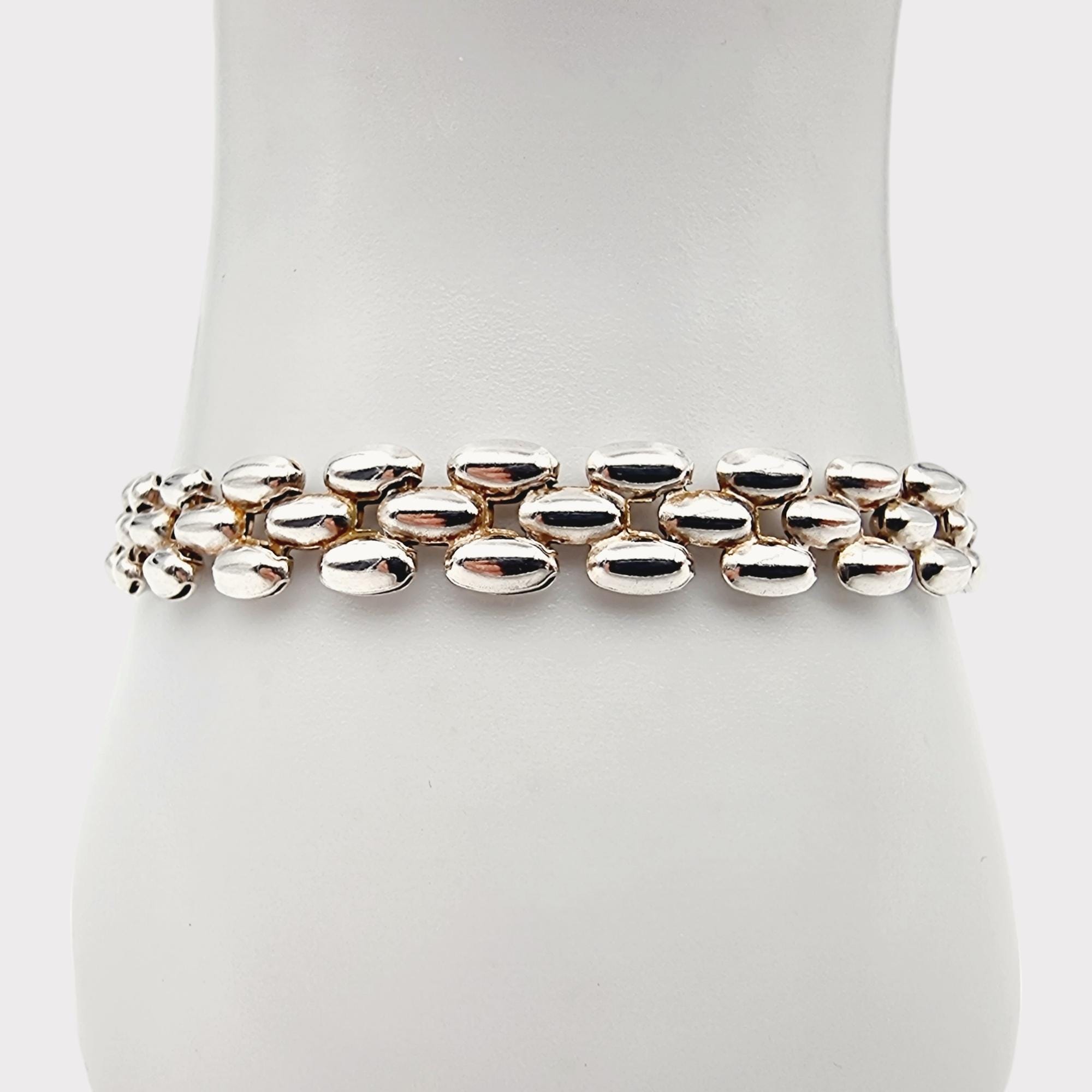 Vintage Poland Sterling Silver Double Link Chain Bracelet Vintage Poland Sterling Silver Double Link Chain Bracelet