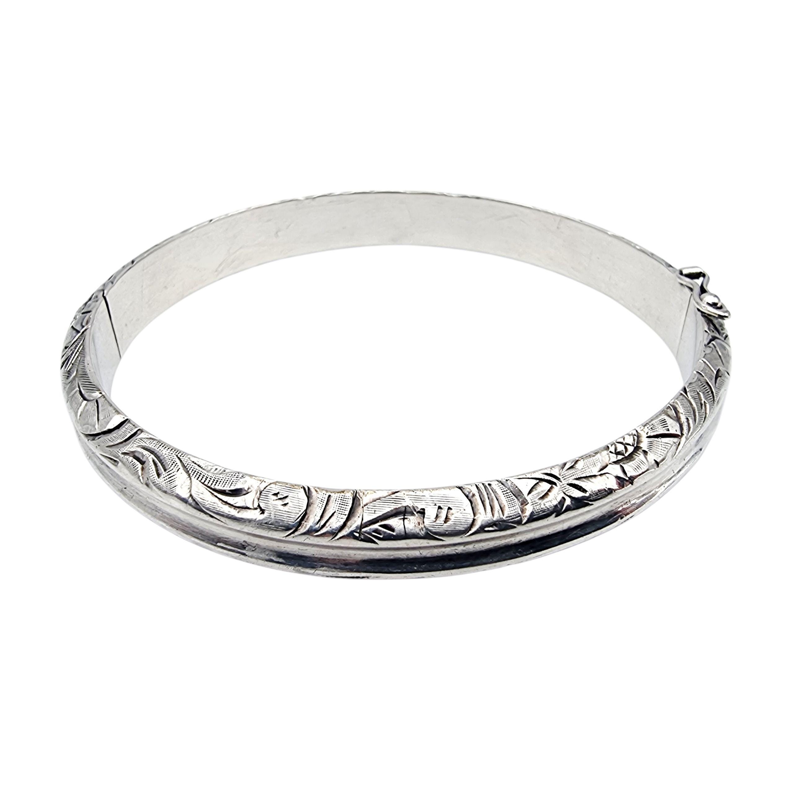 Vintage German Silver Bangle Bracelet 800 Handcraft – Handmade