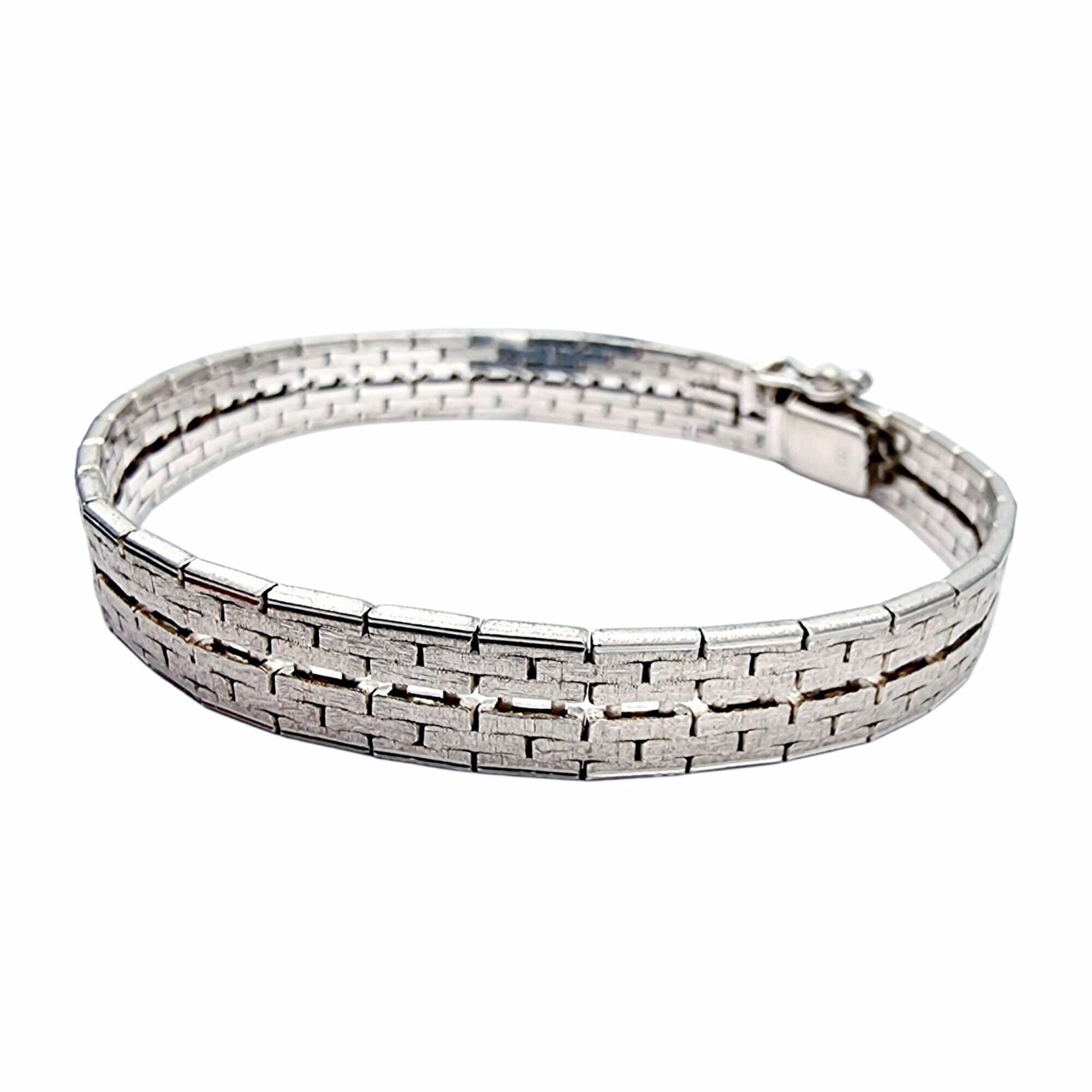 イタリア ヴィンテージ シルバー リバーシブル ヘビーリンク ブレスレット835 イタリア ヴィンテージ シルバー リバーシブル ヘビーリンク