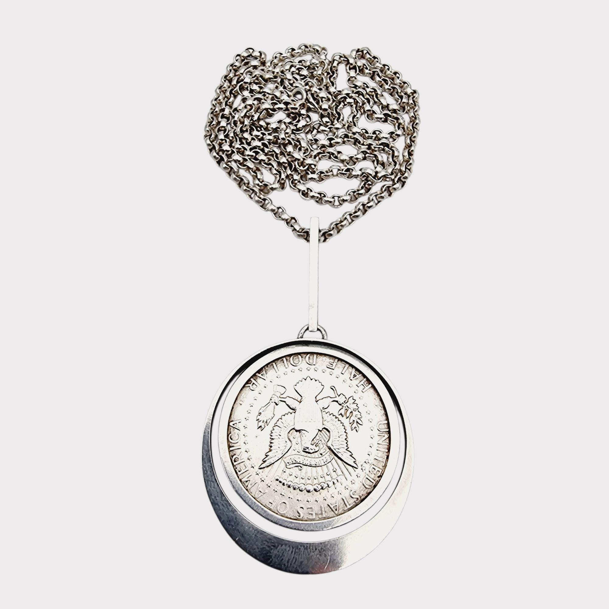 1964年ケネディ・ハーフダラー付きヴィンテージシルバーコイン