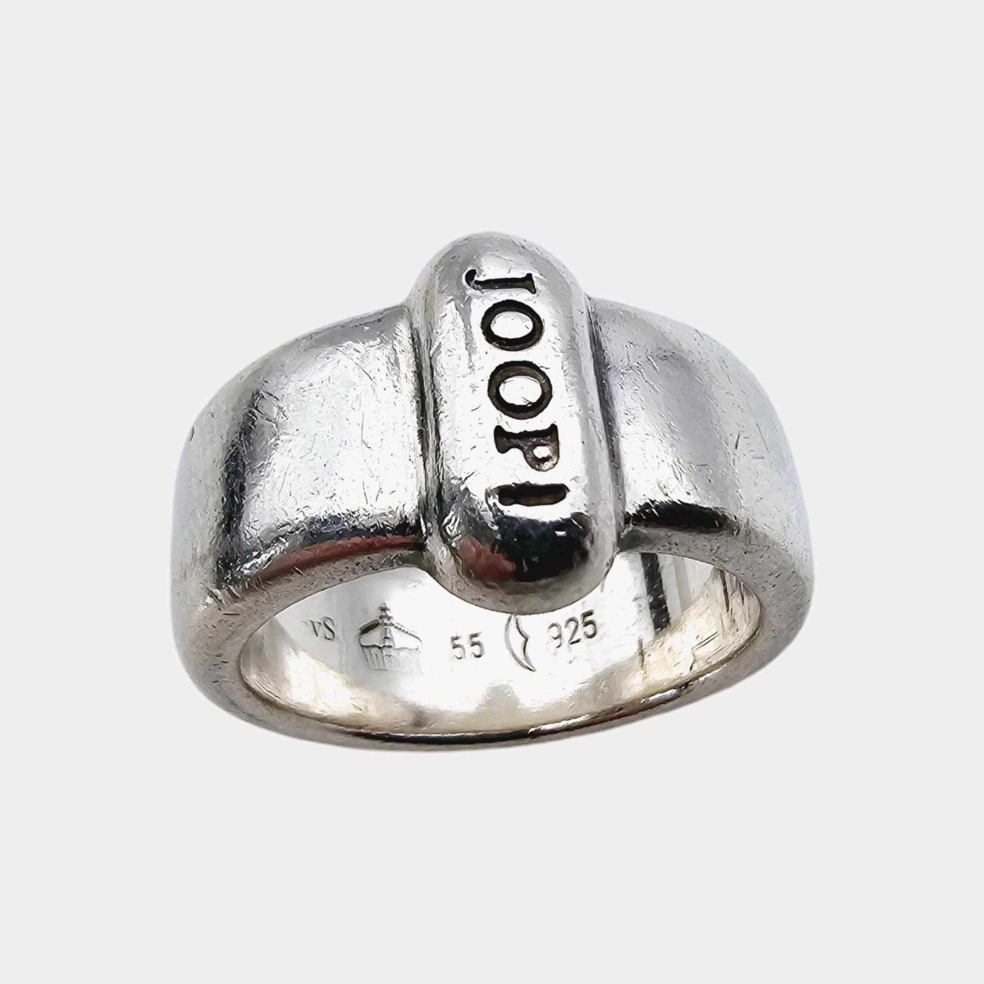 Vintage JOOP 925 Silver Statement Ring, Size 55, Retro Minimalist