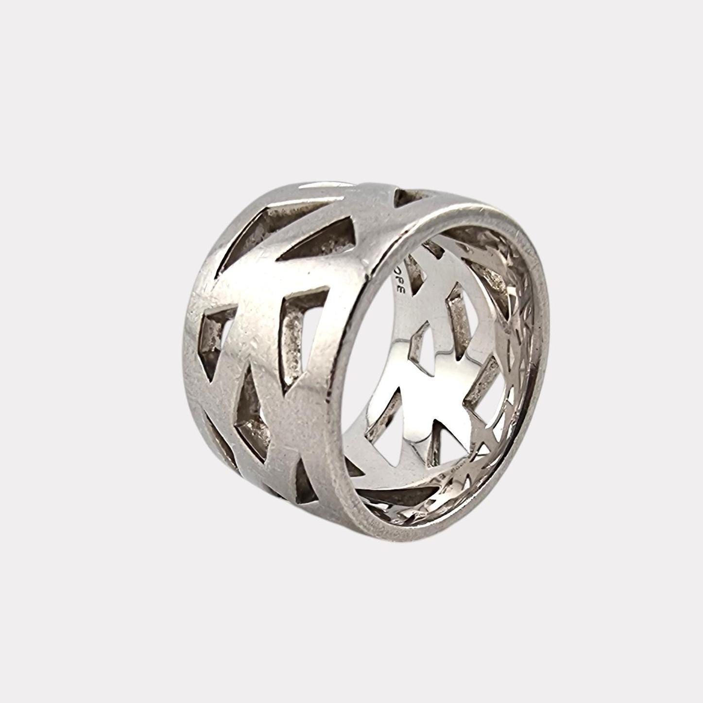 ヴィンテージ オリジナル Jette JOOP! ヨーロッパ シルバーリング、サイズ 60