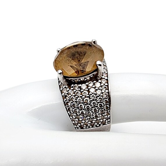 Ti Sento Silver Statement Ring with Large Brown S… - image 6