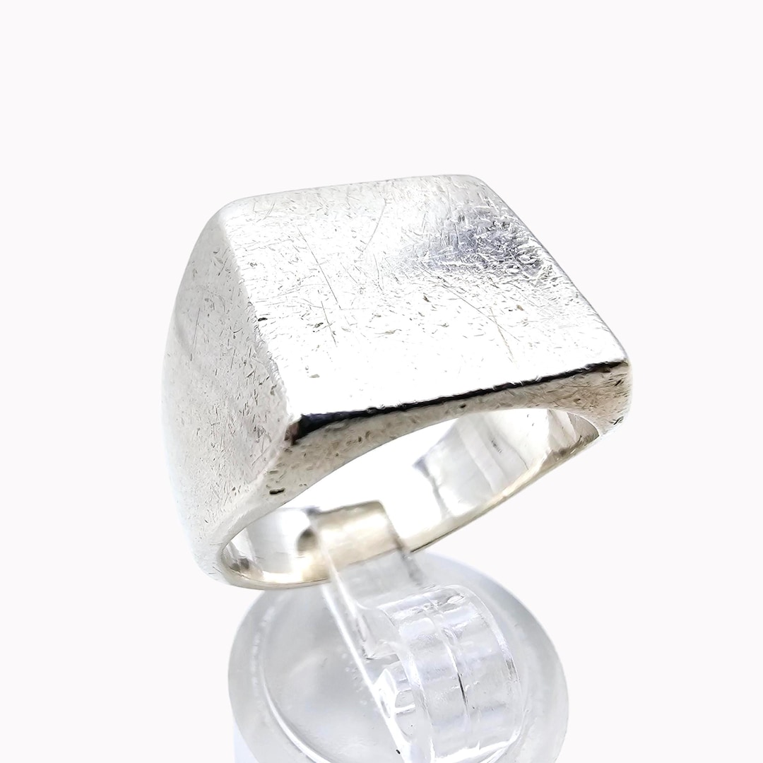 Vintage Mexican 925 Silver Signet Ring | Bold Square Face