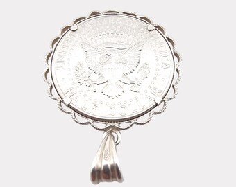 ヴィンテージ 1964年 ケネディ ハーフダラー ペンダント 835シルバー