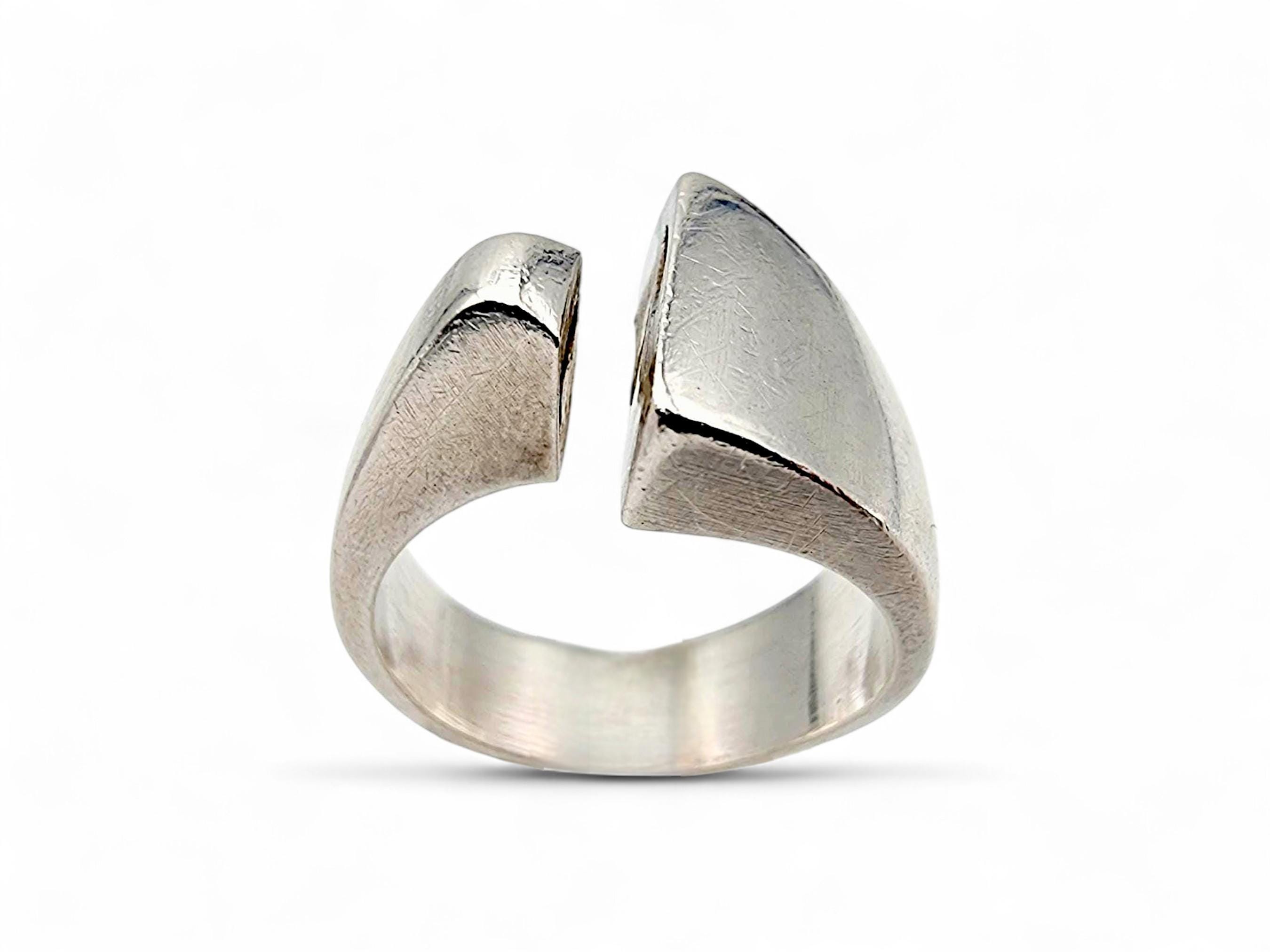 アクセサリー 60s Vintage Mexican Silver Ring Vintage Mexican Modernist Sterling Silver Wrap Ring – Adjustable