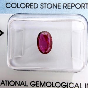 Natural Ruby 0.57 ct., Certified Gemstones: International Gemological Institute (IGI)