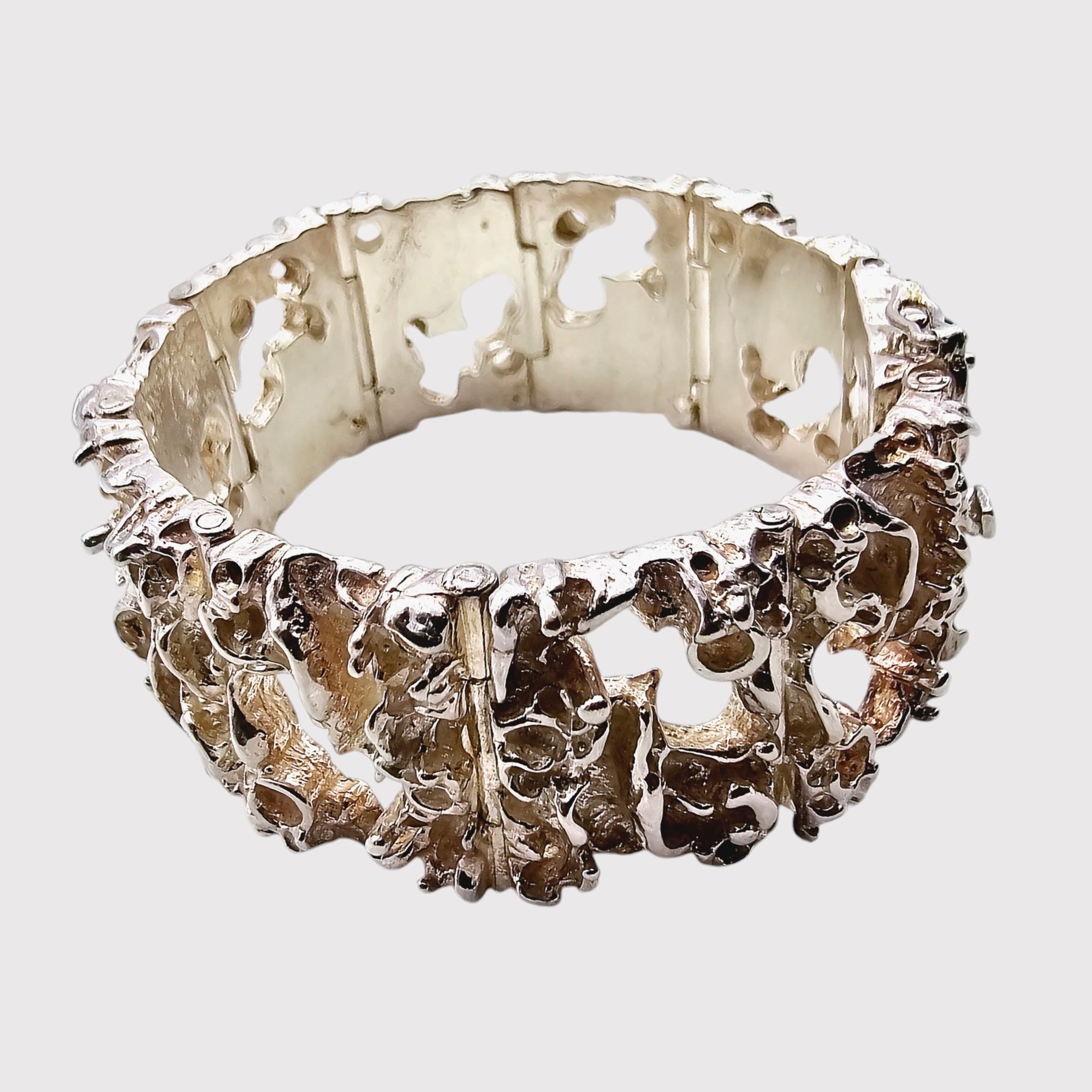 Juhls Kautokeino Modernist 925 Silver 93g Bracelet, Norway