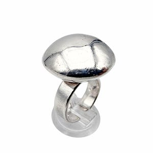 Vintage 1970s Modernist Franz Scheurle Sterling Silver Statement Ring – Bold German Design – Size 55 (US 7) [8.80g] – Signed FS