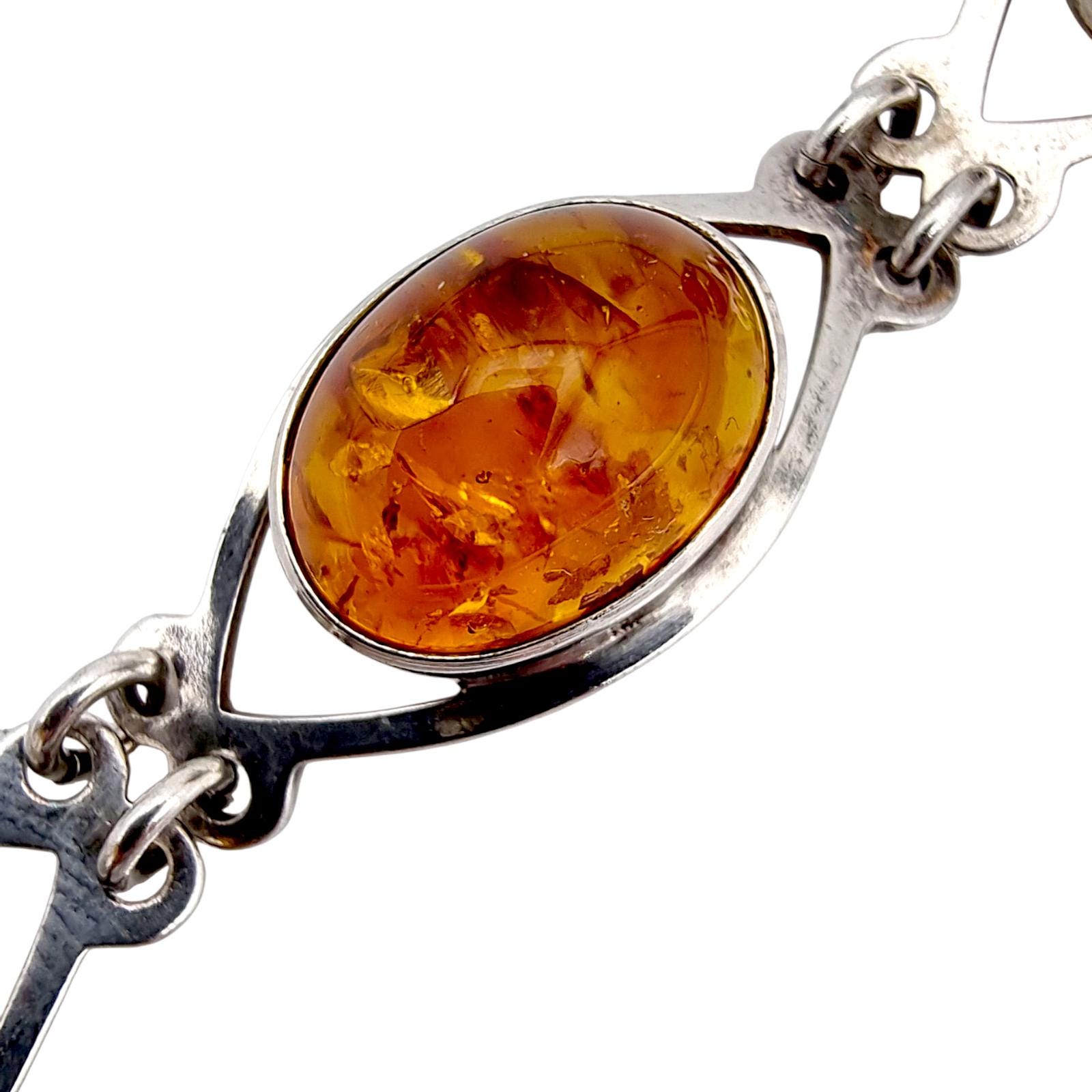 Vintage Fischland Germany Amber Bracelet 835 Silver – Mid-century