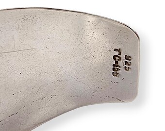 ヴィンテージメキシカン925シルバーカフブレスレット - Taxco TC-45