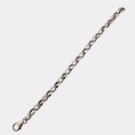 Vintage 925 Silver Chain Bracelet – Classic 19cm Link Design - Etsy