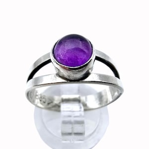 Vintage Georg Kramer 835 Silver Ring with Amethyst Stone - Fischland