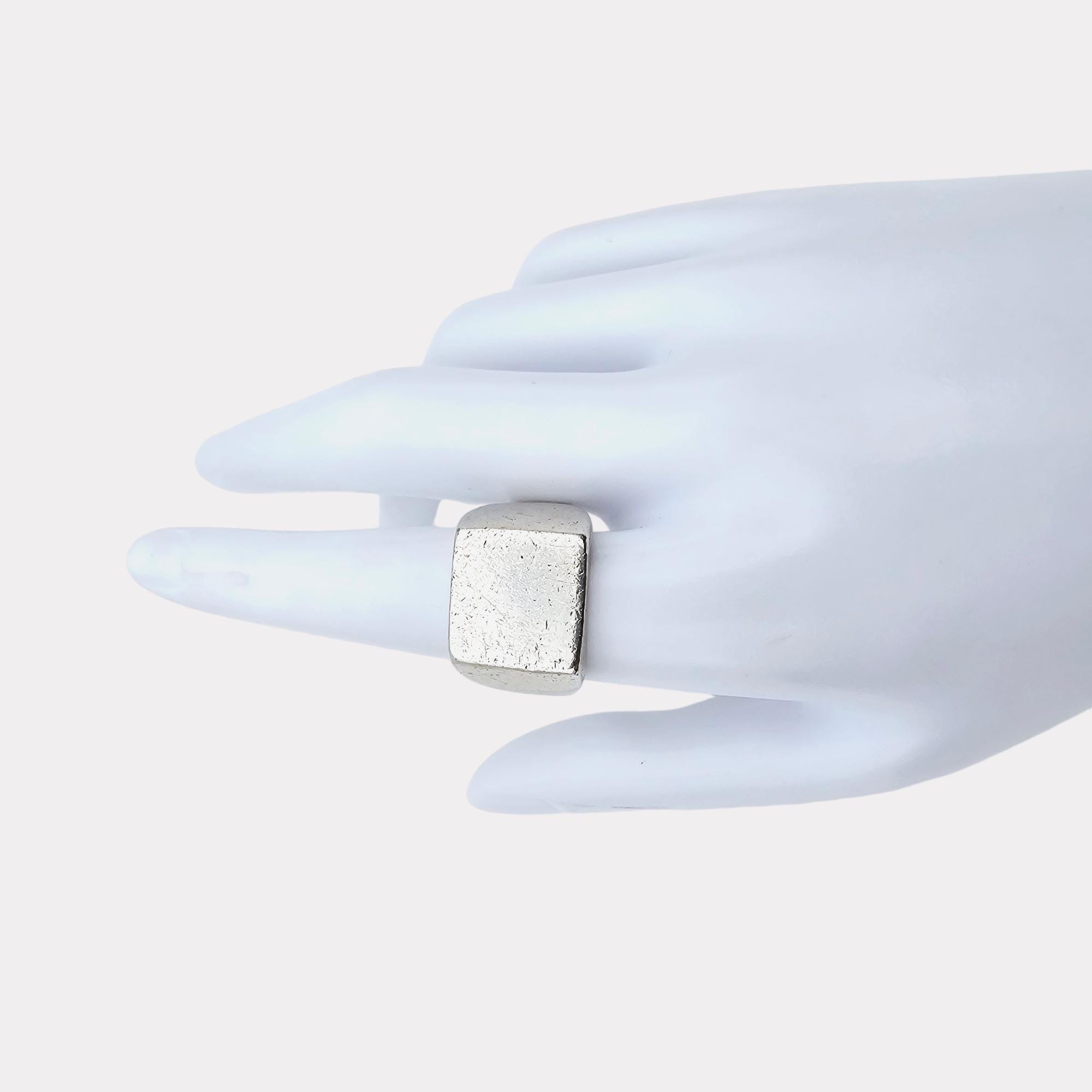 Vintage Mexican 925 Silver Signet Ring | Bold Square Face