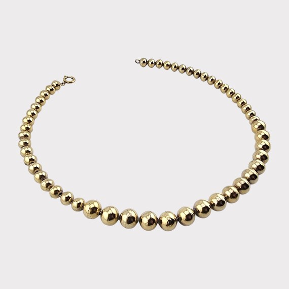 Collier Chaîne 44 Cm – Plaqué Or – Avec Véritable Perle – Bijou Vintage élégant