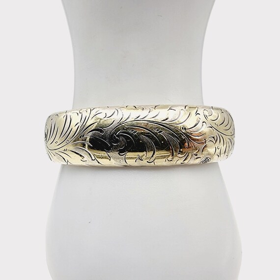 Vintage Designer Engraved Solid Sterling Silver F… - image 8