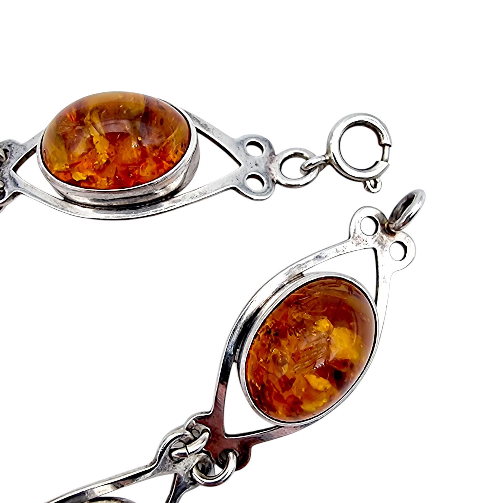 Vintage Fischland Germany Amber Bracelet 835 Silver – Mid-century