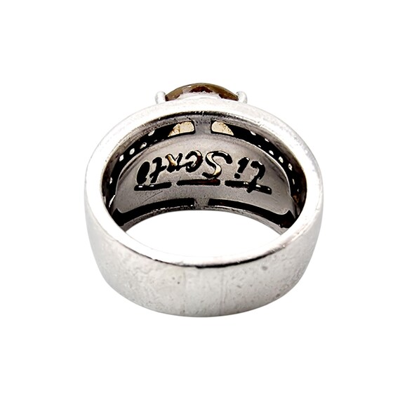 Ti Sento Silver Statement Ring with Large Brown S… - image 8