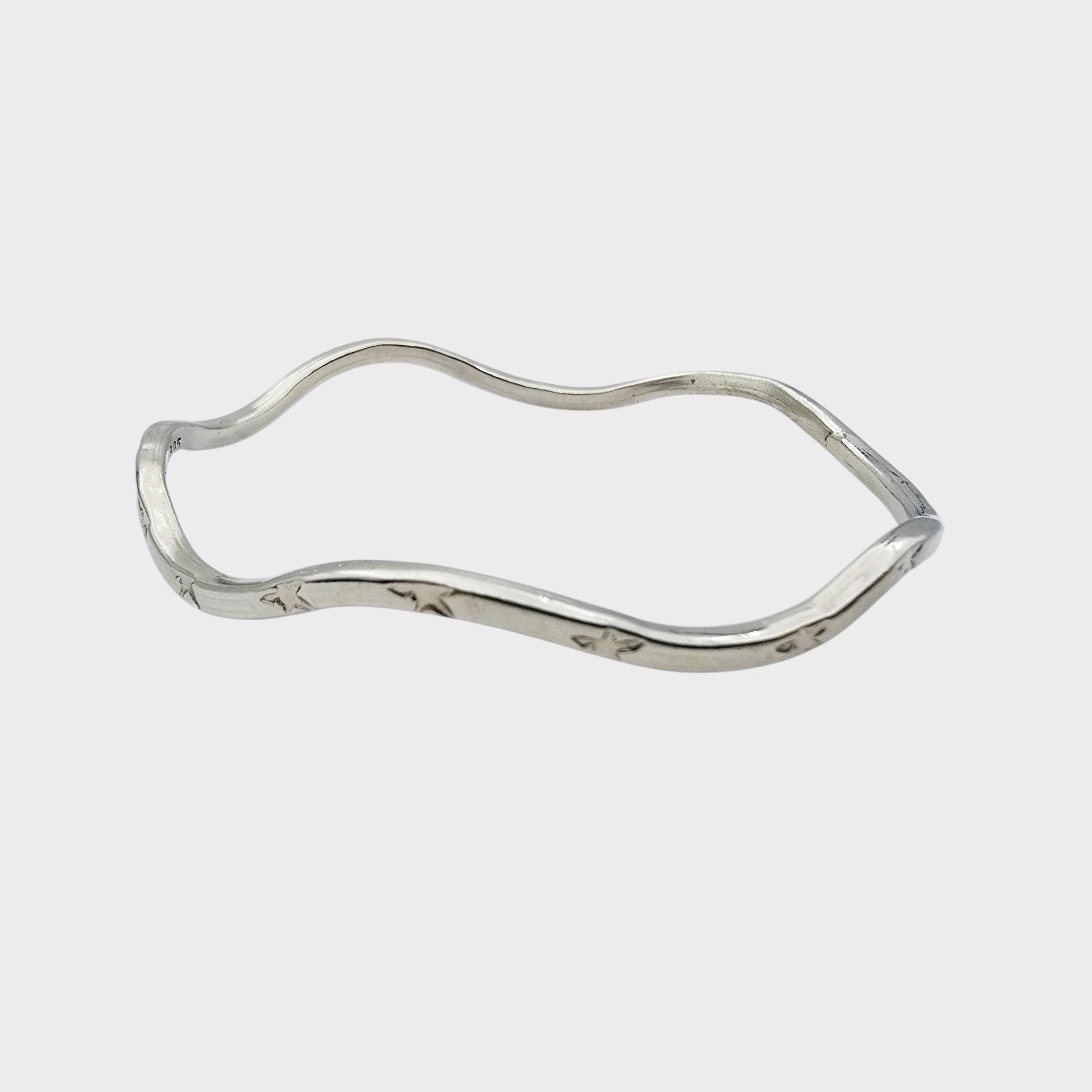 ヴィンテージ タスコ メキシコ スターリングシルバー ウェーブバングル