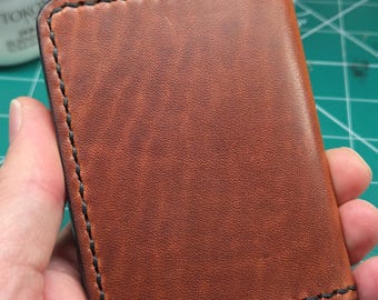 Custom Leather Bifold Wallet - Horween Dublin English Tan - EDC
