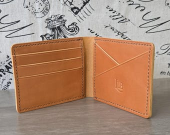 Leather Bifold Wallet | Horizontal Card Holder, Rugged Quality