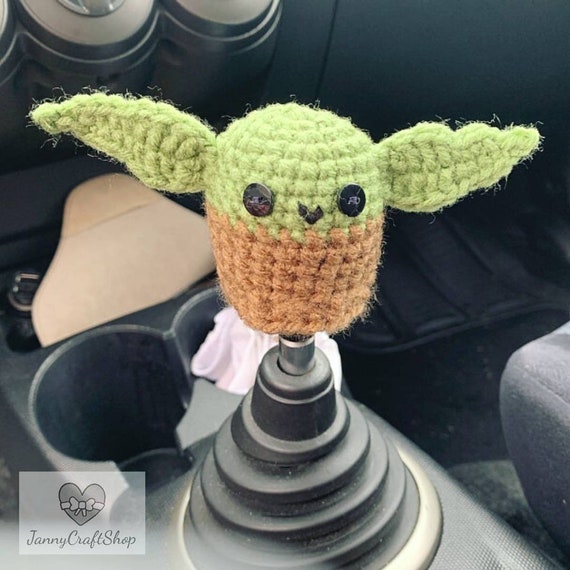 Yoda smile 02 Star Wars Car gear shift knob cover beanie handmade shift knob sock shifter knob