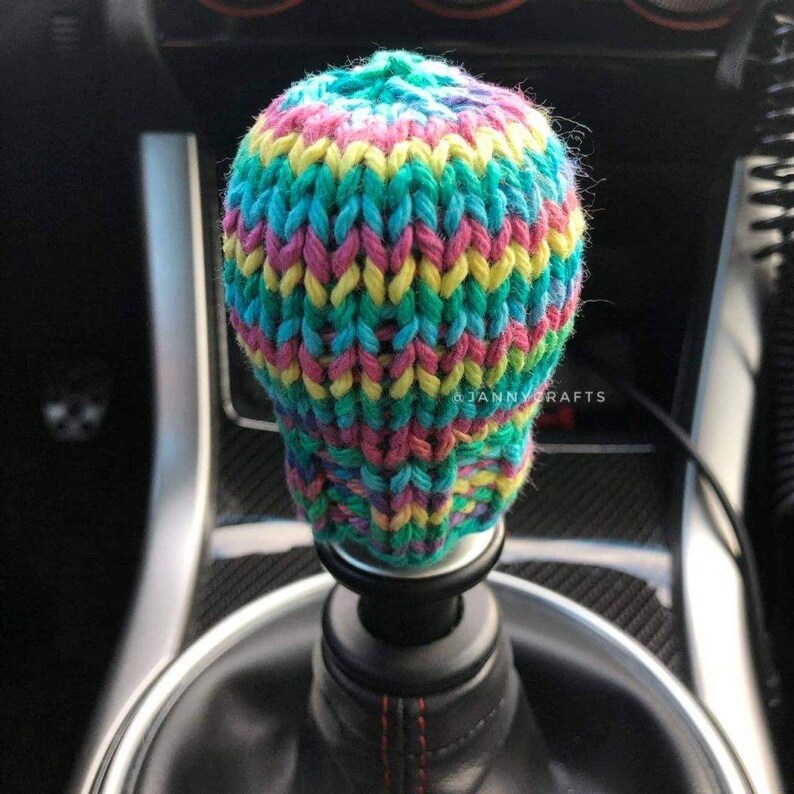 Shift knob cover beanie handmade solid color Etsy