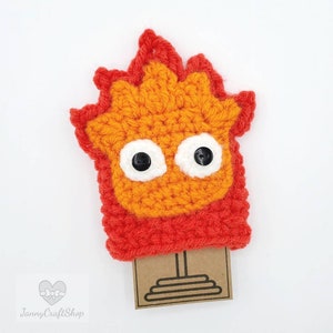 Fire Calcifer Shift knob cover, Shift knob beanie, Shift knob cozy, handmade birthday gift