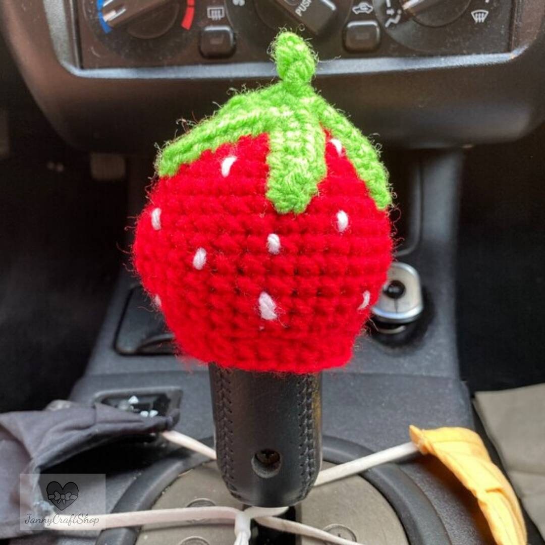 Strawberry Shift Knob Cover Shift Knob Beanie Shift Knob Etsy