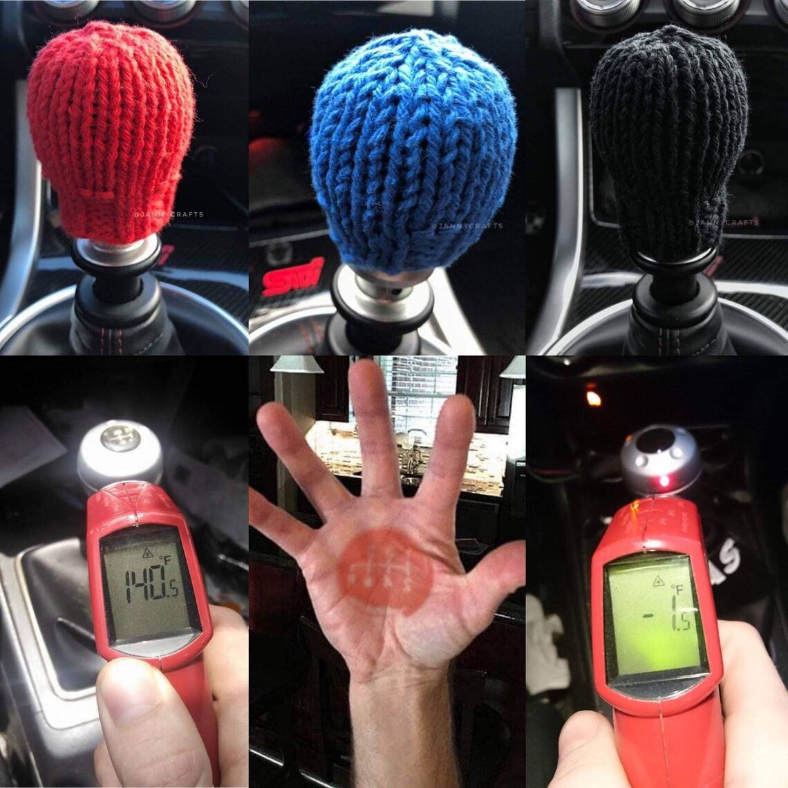 Shift knob cover beanie handmade solid color Etsy