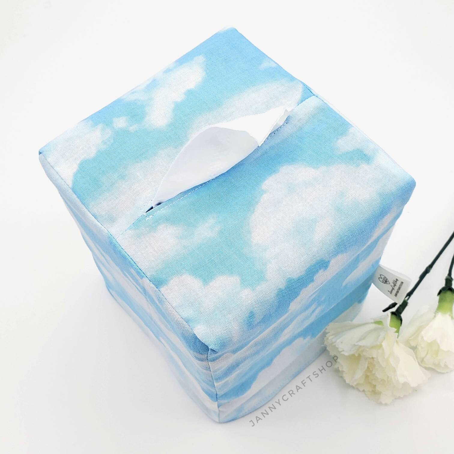Sky Blue Tissue Box Covers Reversible & Washable Rectangular Etsy