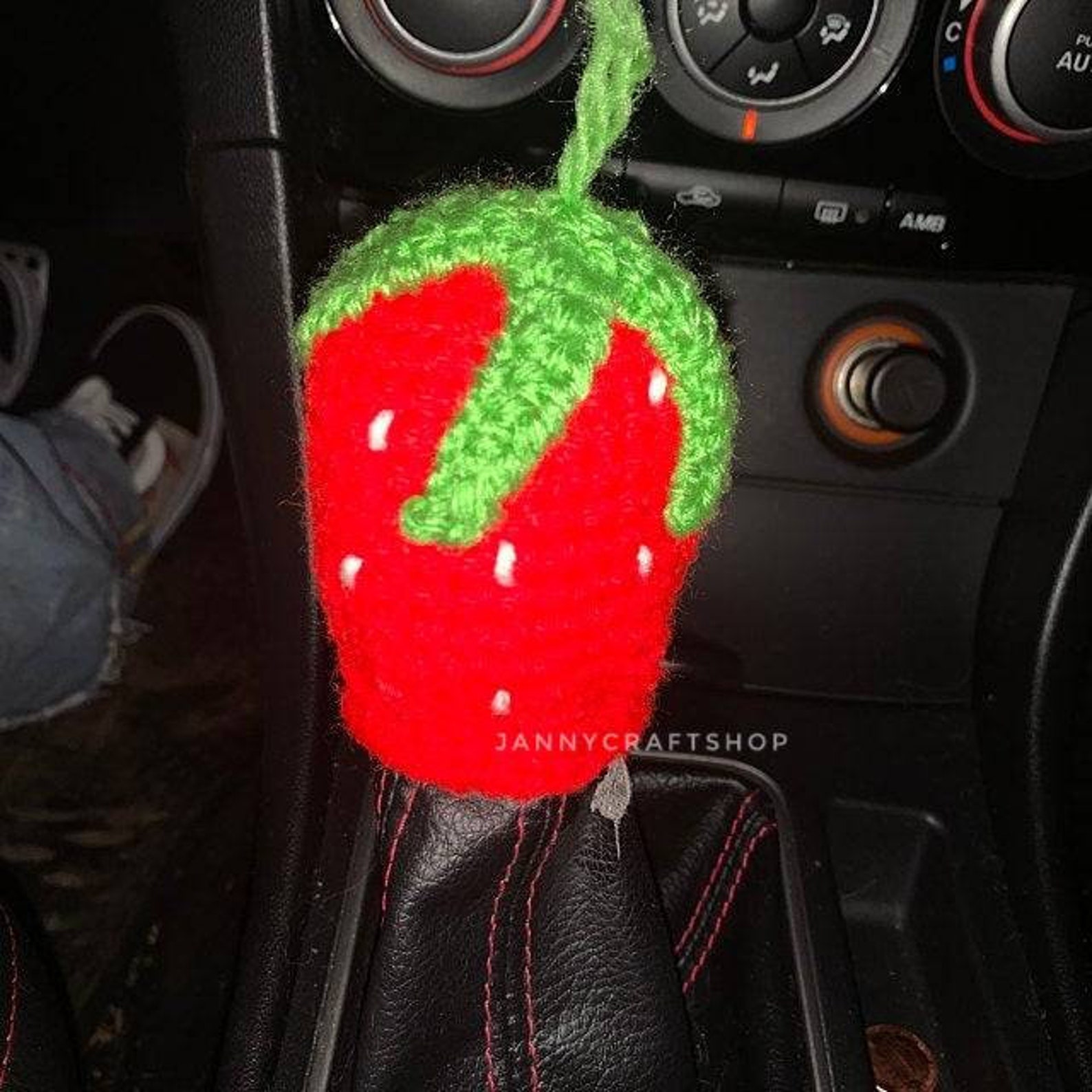 Strawberry Shift Knob Cover Shift Knob Beanie Shift Knob Etsy