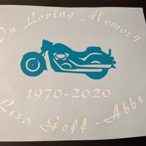 Two-Tone Tribute: Personalized In Loving Memory Decal