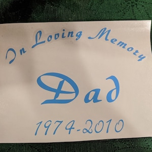 Cherished Memories: Personalized In Loving Memory Decal