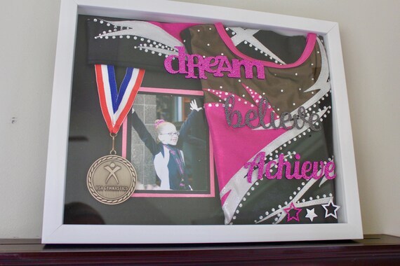 Gymnastics Medal Shadow Box Gymnast Gift Kids Room Decor Etsy