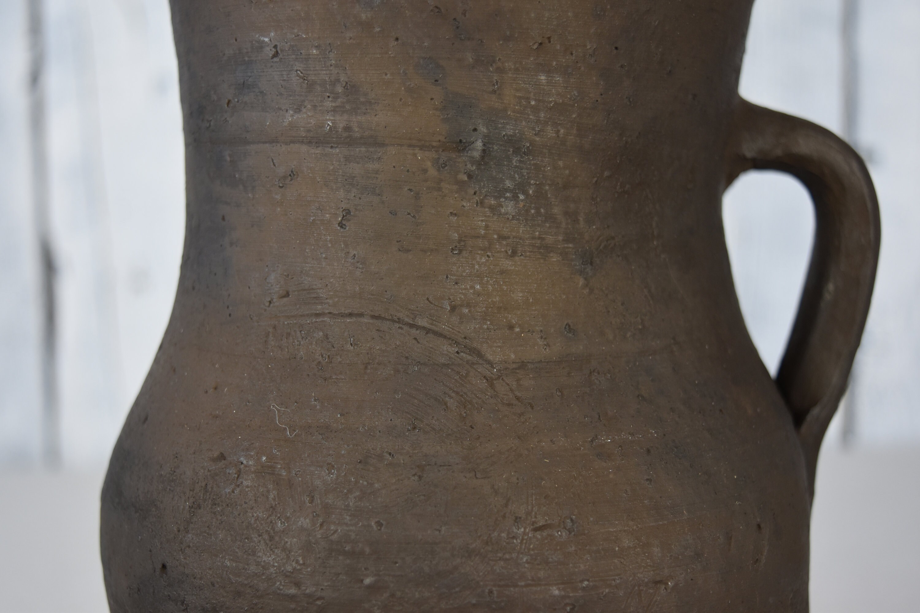 Vintage clay jug / Rustic milk jug / Traditional ceramic Etsy