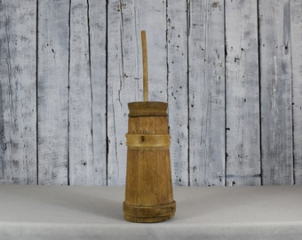 Antique Butter Churn / Vintage Wooden Butter Churn / Rustic Butter Churn / Farmhouse Kitchen Decor