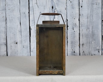 Antique wooden lantern / Candle lantern / Handmade wooden lantern / Rustic decor